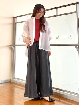 「NICOLE white（ニコルホワイト）のアイテム」を使った、NICOLE whiteさん（レディース・152cm）の春コーディネート