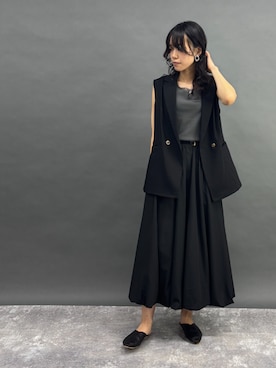 「ジレ」｜NICOLE whiteさん（レディース・167cm）の夏コーディネート
