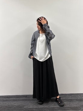 「シンプル・ベーシック」｜「アイテム（ブルゾン）」を使った、NICOLE whiteさん（レディース・164cm）の春コーディネート