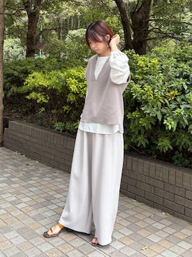 「NICOLE white（ニコルホワイト）のアイテム」を使った、NICOLE whiteさん（レディース・160cm）の春コーディネート