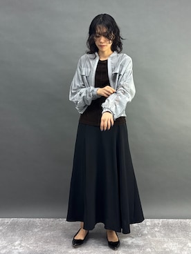 「アイテム（ブルゾン）」を使った、NICOLE whiteさん（レディース・167cm）の夏コーディネート