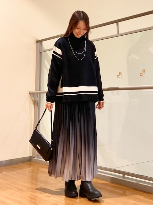 グラデーションプリーツスカート（スカート）｜NICOLE white（ニコル