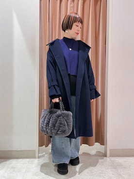 「アイテム（アンサンブル）」を使った、NICOLE whiteさん（レディース・157cm）の秋コーディネート