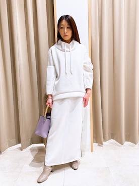 「オールホワイトコーデ」｜NICOLE whiteさん（レディース・152cm）の春コーディネート