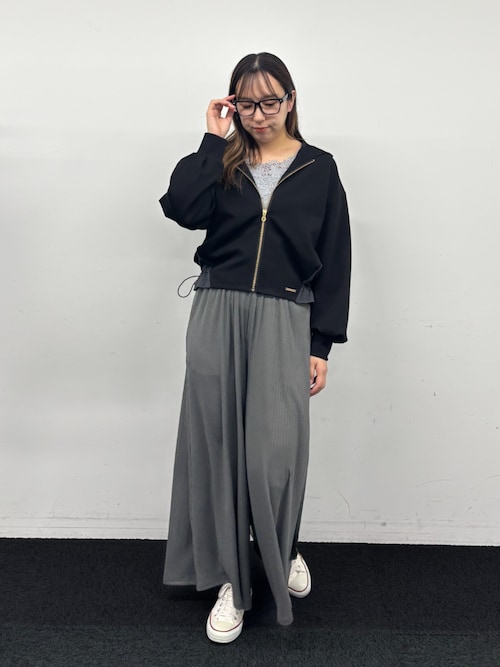 ランダムリブワイドパンツ（その他パンツ）｜NICOLE white