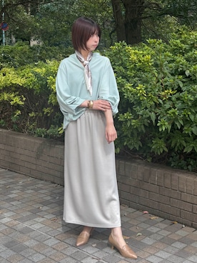 「NICOLE white（ニコルホワイト）のアイテム」を使った、NICOLE whiteさん（レディース・160cm）の春コーディネート