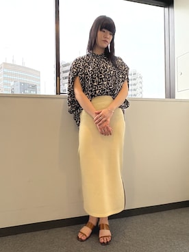 「大人ファッション」｜NICOLE whiteさん（レディース・172cm）の春コーディネート