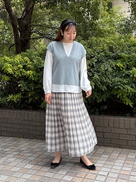 「NICOLE white（ニコルホワイト）のアイテム」を使った、NICOLE whiteさん（レディース・162cm）の春コーディネート