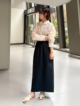 「NICOLE white（ニコルホワイト）のアイテム」を使った、NICOLE whiteさん（レディース・160cm）の春コーディネート