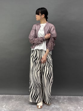 「NICOLE white（ニコルホワイト）のアイテム」を使った、NICOLE whiteさん（レディース・172cm）の春コーディネート