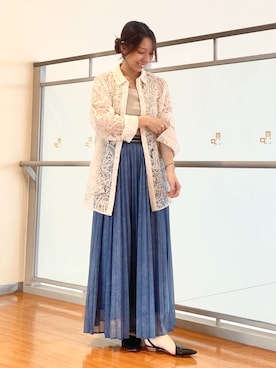 「NICOLE white（ニコルホワイト）のアイテム」を使った、NICOLE whiteさん（レディース・152cm）の春コーディネート