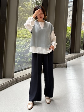 「アイテム（アンサンブル）」を使った、NICOLE whiteさん（レディース・164cm）の春コーディネート