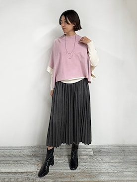 「アイテム（アンサンブル）」を使った、NICOLE whiteさん（レディース・164cm）の秋コーディネート