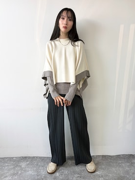 「アイテム（アンサンブル）」を使った、NICOLE whiteさん（レディース・164cm）の秋コーディネート