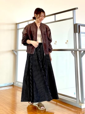 「アイテム（ブルゾン）」を使った、NICOLE whiteさん（レディース・152cm）の夏コーディネート
