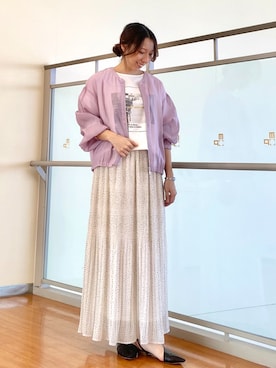 「NICOLE white（ニコルホワイト）のアイテム」を使った、NICOLE whiteさん（レディース・152cm）の春コーディネート