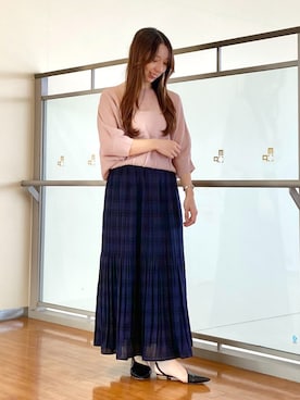 「シアーニット」｜NICOLE whiteさん（レディース・152cm）の春コーディネート