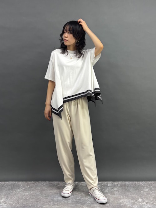 tシャツ ハンカチヘムTシャツ レディース ハンカチヘムTシャツ（Tシャツ/カットソー）｜NICOLE white