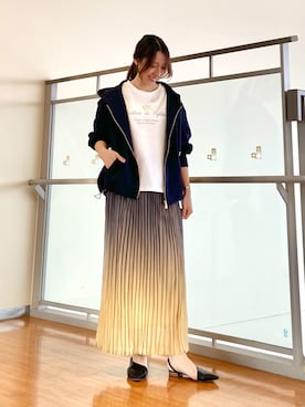 「NICOLE white（ニコルホワイト）のアイテム」を使った、NICOLE whiteさん（レディース・152cm）の春コーディネート