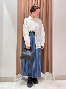 「NICOLE white（ニコルホワイト）のアイテム」を使った、NICOLE whiteさん（レディース・152cm）の春コーディネート