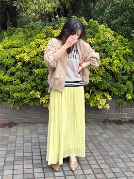 「NICOLE white（ニコルホワイト）のアイテム」を使った、NICOLE whiteさん（レディース・158cm）の春コーディネート