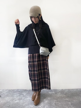 「アイテム（アンサンブル）」を使った、NICOLE whiteさん（レディース・164cm）の秋コーディネート