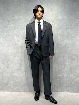 「NANO universe（ナノユニバース）のアイテム（ジャケット/アウター）」を使った、旭 惟吹さん（メンズ・180cm）の冬コーディネート