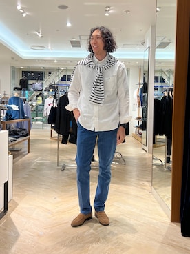 「アイテム（ローファー）」を使った、ooiさん（メンズ・178cm・30代）の秋コーディネート