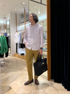 「DANTON（ダントン）のアイテム（バッグ）」を使った、ooiさん（メンズ・178cm）の秋コーディネート
