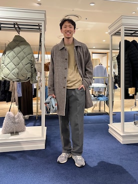 「アイテム（ストール/ショール）」を使った、ooiさん（メンズ・178cm）の秋コーディネート