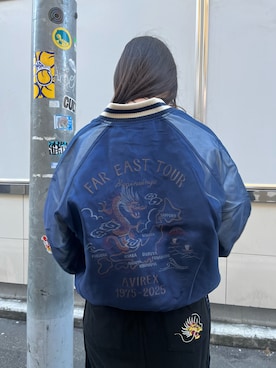 「アイテム（スカジャン）」を使った、ritaさん（レディース・155cm）の夏コーディネート