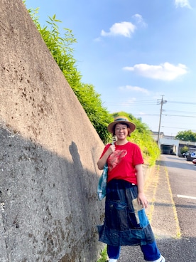 「アイテム（帽子）」を使った、harucoonさん（レディース・163cm・40代）の夏コーディネート