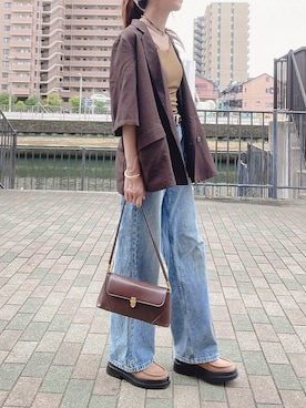 「minia（ミニア）のアイテム」を使った、qyun000さん（レディース・164cm）の秋コーディネート