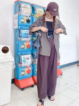 「アイテム（テーラードジャケット）」を使った、qyun000さん（レディース・164cm）の夏コーディネート
