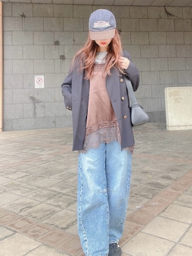 「Avail（アベイル）のアイテム（トップス）」を使った、qyun000さん（レディース・164cm）の春コーディネート