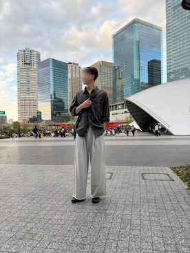 「Chikashitsu +（チカシツプラス）のアイテム」を使った、HARUさん（メンズ・188cm）の春コーディネート