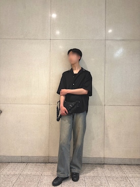 「H&M（エイチ・アンド・エム）のアイテム（トップス）」を使った、HARUさん（メンズ・188cm）の春コーディネート