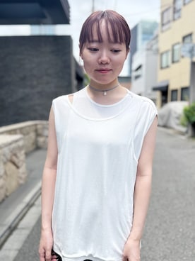 「アイテム（ネックレス、パープル系）」を使った、h.o.v_officialさん（レディース・150cm）の秋コーディネート