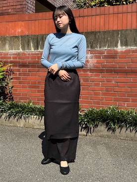 「大きいサイズレディースファッション」｜「アイテム（アクセサリー）」を使った、h.o.v_officialさん（レディース・157cm）の春コーディネート