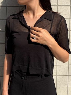 「IRIS47（イリスフォーセブン）の【IRIS 47】drop ring/ドロップ リング（リング、シルバー系）」を使った、h.o.v_officialさん（レディース・160cm）の秋コーディネート