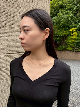 「les bonbon（ルボンボン）の【les bonbon】victoria nova choker/ヴィクトリア ノヴァ チョーカー（チョーカー、ゴールド系）」を使った、h.o.v_officialさん（レディース・158cm）の春コーディネート