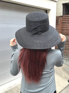 「オフィススタイル」｜「アイテム（帽子）」を使った、h.o.v_officialさん（レディース・160cm）の夏コーディネート