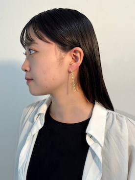 「アイテム（ピアス（片耳用））」を使った、h.o.v_officialさん（レディース・157cm）の秋コーディネート