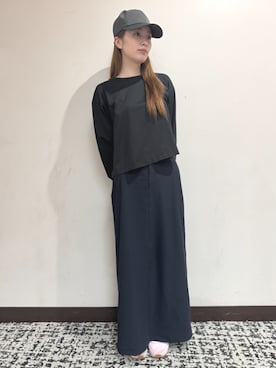 「初夏コーデ」｜「アイテム（キャップ、グレー系）」を使った、h.o.v_officialさん（レディース・160cm）の春コーディネート