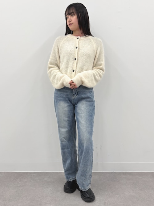 カーディガン 「kiehtova」GLITTER SHAGGY KNIT/グリッター シャギー カーデガン レディース kiehtova】GLITTER SHAGGY KNIT/グリッター シャギー カーデガン
