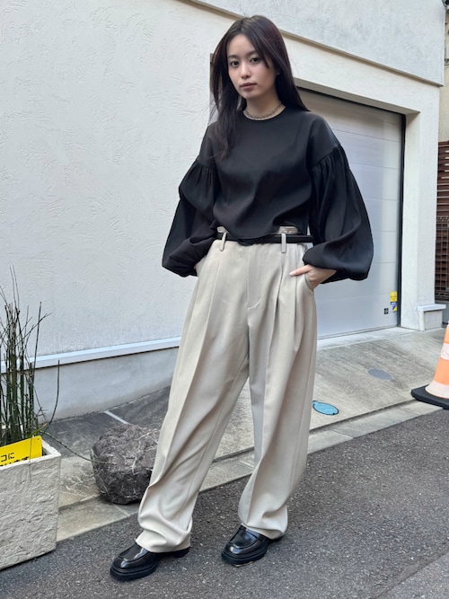 kiehtova】SHEER VOLUMESLEEVE BLOUSE/シアー ボリューム