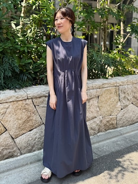 「アイテム（ドレス、ブルー系）」を使った、h.o.v_officialさん（レディース・155cm）の夏コーディネート
