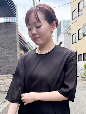 「les bonbon（ルボンボン）のblanc pearl choker（ネックレス）」を使った、h.o.v_officialさん（レディース・150cm）の秋コーディネート