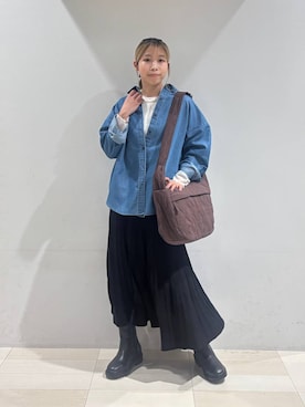 「アイテム（シュシュ）」を使った、なあさん（レディース・155cm）の秋コーディネート