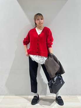 「アイテム（シュシュ）」を使った、なあさん（レディース・155cm）の秋コーディネート